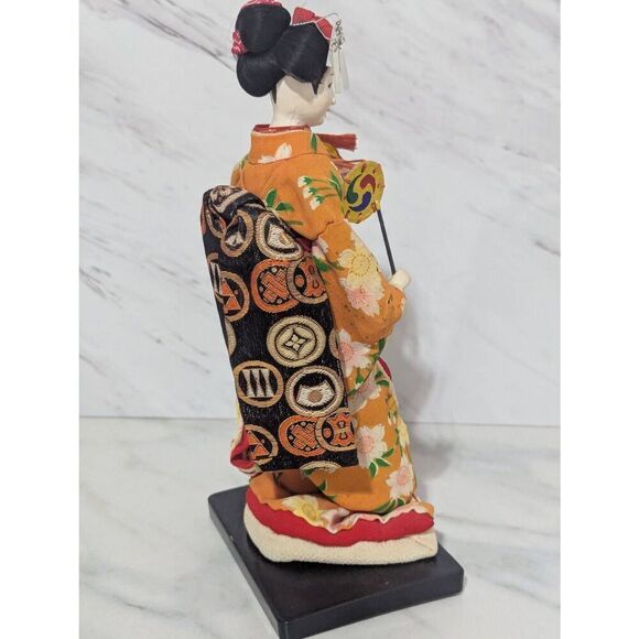 Vintage Japanese Geisha Doll With Fine Accessories Dolls 10" - Picture 6 of 8